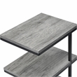 Furniture of America Neeva Industrial Metal 3-Shelf Side Table in Light Gray