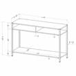 Furniture of America Mirah Contemporary Metal 3-Shelf Console Table in White