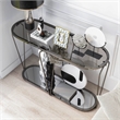 Furniture of America Miffa Contemporary Metal 1-Shelf Console Table in Black