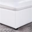 Furniture of America Kamala Faux Leather Tufted Futon Chair in White