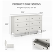 Furniture of America Reyes Rustic Wood 6-Drawer Dresser in White