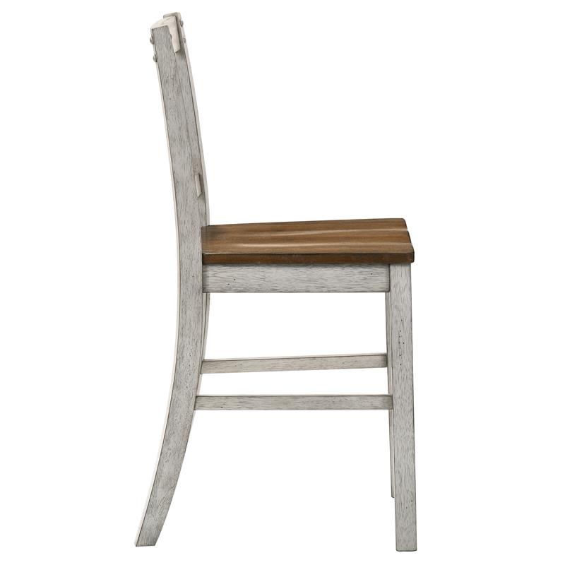 Furniture of America Huntington Wood Counter Chair in Light Oak (Set of 2)