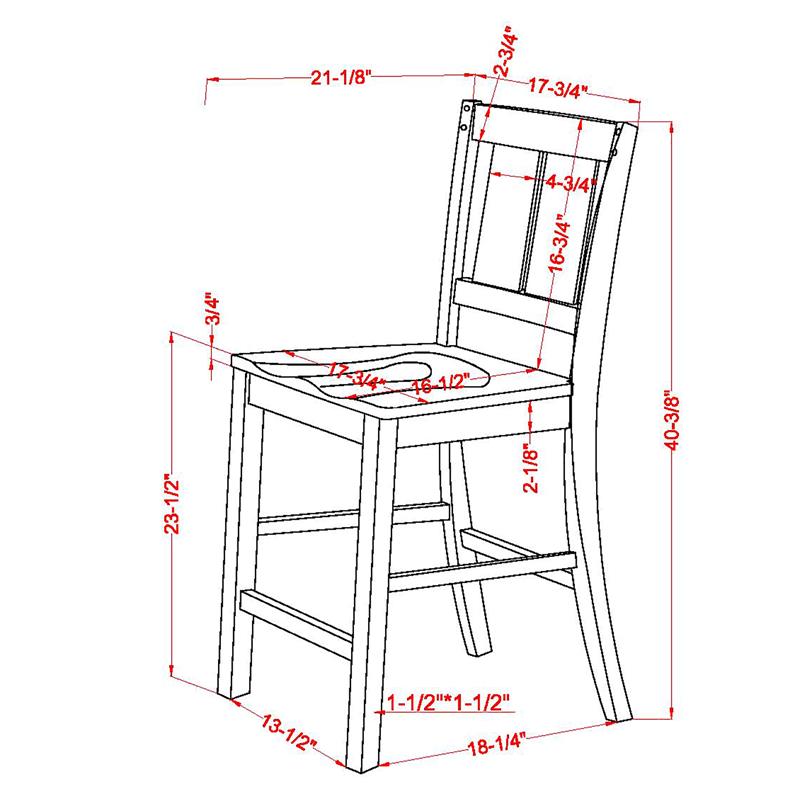 Furniture of America Huntington Wood Counter Chair in Light Oak (Set of 2)