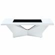 Furniture of America Avens Contemporary Wood Geometric Coffee Table in White