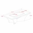 Furniture of America Avens Contemporary Wood Geometric Coffee Table in White