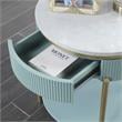 Furniture of America Timi Glam Wood 2-Piece Coffee Table Set in Light Teal Green