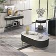 Furniture of America Timi Glam Wood 3-Piece Coffee Table Set in Dark Walnut