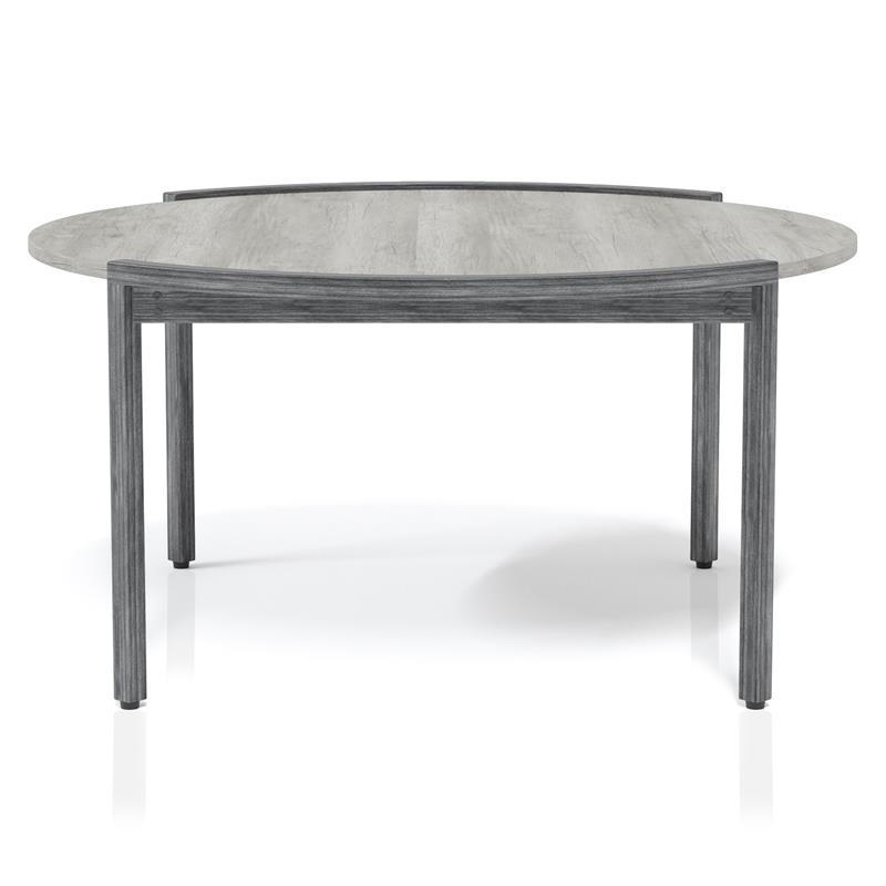 Furniture of America Mordicai Metal 2-Piece Coffee Table Set in Light Gray