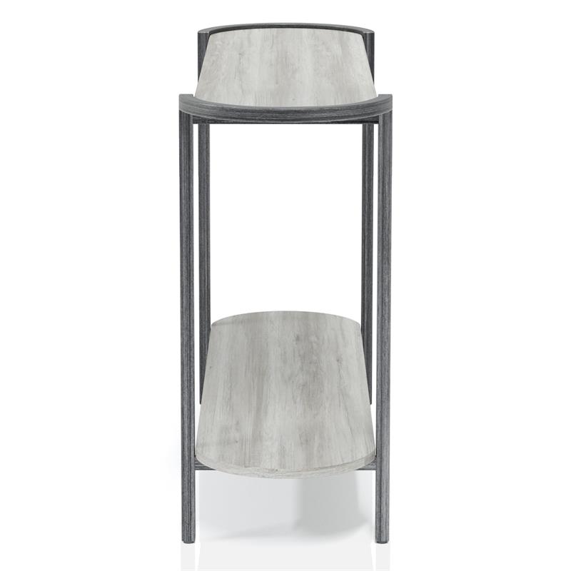 Furniture of America Mordicai Metal 3-Piece Coffee Table Set in Light Gray
