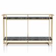 Furniture of America Meliman Metal 3-Piece Coffee Table Set in Gold and Black