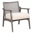 Furniture of America Averill Wood Cushioned Accent Chair in Gray Wash