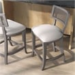 Furniture of America Averill Wood Padded Counter Height Chair in Gray Wash