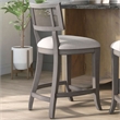 Furniture of America Averill Wood Padded Counter Height Chair in Gray Wash