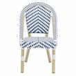 Furniture of America Dakie Aluminum 3pc Patio Chair and Table Set in Navy