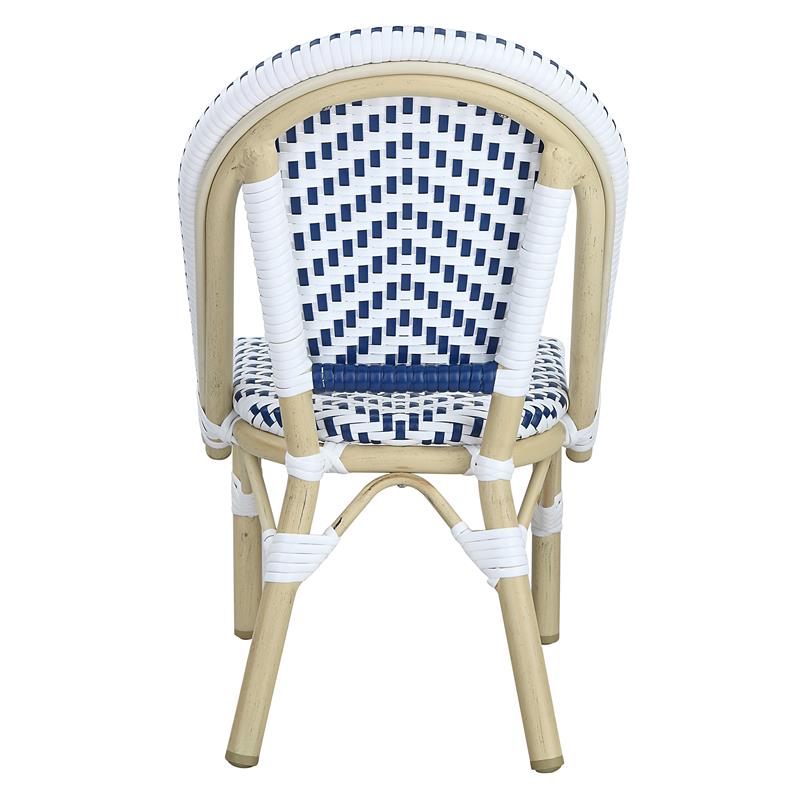 Furniture of America Dakie Aluminum 3pc Patio Chair and Table Set in Navy