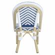 Furniture of America Dakie Aluminum 3pc Patio Chair and Table Set in Navy