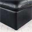 Furniture of America Kamala Faux Leather Tufted Futon Chair in Black