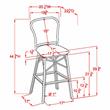 Furniture of America Adino Aluminum Patio Bar Chair in White (Set of 2)