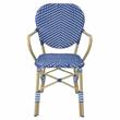 Furniture of America Hamner Aluminum 3-Piece Outdoor Bistro Set in Blue