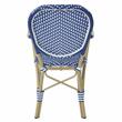 Furniture of America Hamner Aluminum 3-Piece Outdoor Bistro Set in Blue