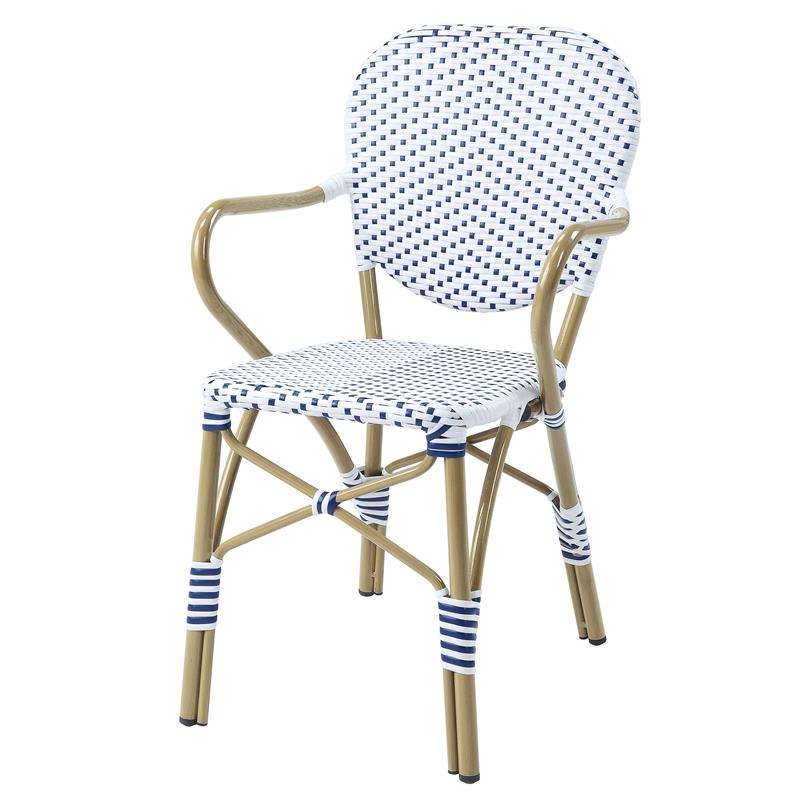 Furniture of America Hamner Aluminum 3-Piece Outdoor Bistro Set in White