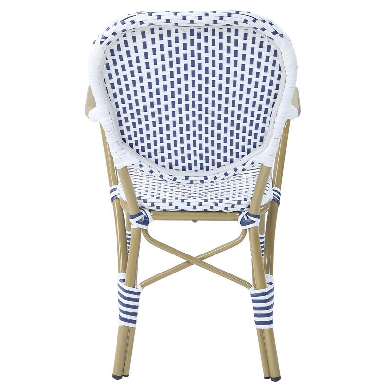 Furniture of America Hamner Aluminum 3-Piece Outdoor Bistro Set in White