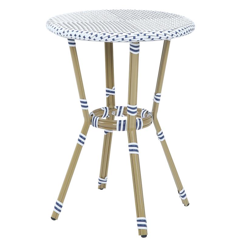 Furniture of America Hamner Aluminum 3-Piece Outdoor Bistro Set in White
