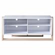Furniture of America Kente Contemporary Wood 4-Shelf TV Stand in Natural Tone