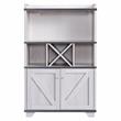 Furniture of America Glamdon Farmhouse Wood 4-Bottle Wine Rack in White Oak