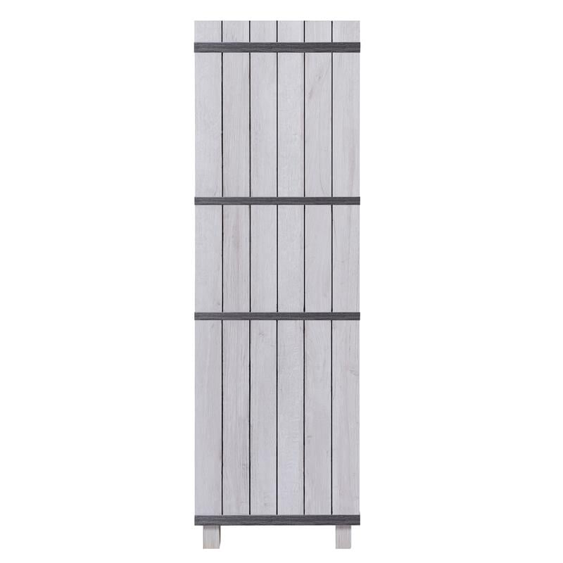 Furniture of America Glamdon Farmhouse Wood 4-Bottle Wine Rack in White Oak