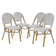Furniture of America Acti Modern Aluminum Patio Dining Chair in Gray (Set of 4)