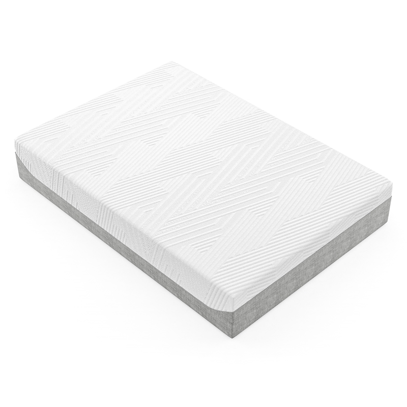 Furniture of America Rheit Casual Fabric Full Memory Foam Mattress in White