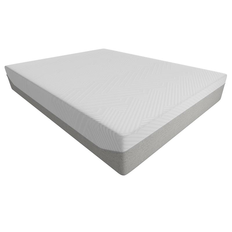 Furniture of America Rheit Casual Fabric Full Memory Foam Mattress in White