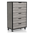 Furniture of America Sheeren Wood 5-Drawer Dresser in Vintage Gray Oak