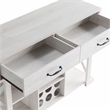 Furniture of America Acres Farmhouse Wood Wine Bar in White Oak
