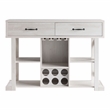 Furniture of America Acres Farmhouse Wood Wine Bar in White Oak