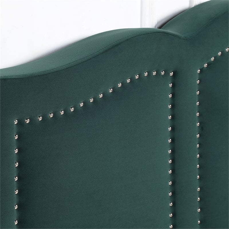 Furniture of America Alameda Fabric Upholstered Full Bed with Drawers in Green