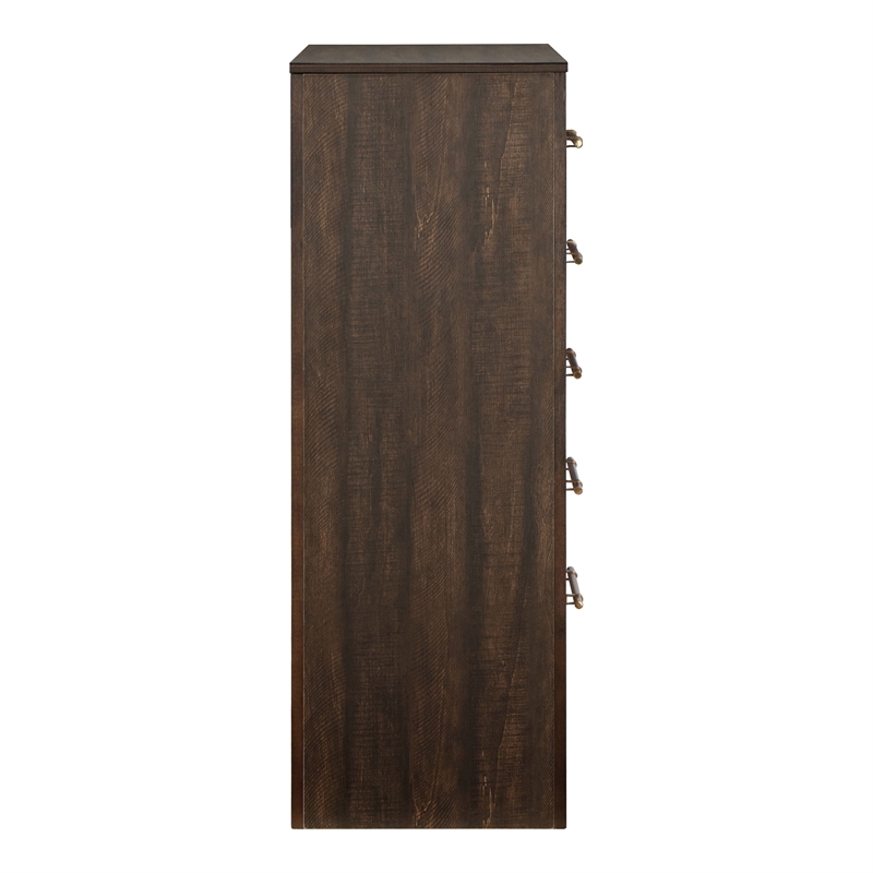 Furniture of America Irvine Contemporary Wood 5-Drawer Chest in Walnut