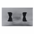 Furniture of America Saginaw Gray Glass Top Dining Table in Black