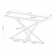 Furniture of America Ludington Contemporary Metal Sofa Table in Chrome