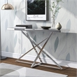 Furniture of America Ludington Contemporary Metal Sofa Table in Chrome