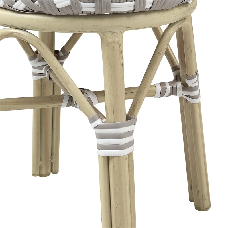 Furniture of America Hjem Aluminum 3pc Patio Coffee Table and Stool Set in Gray