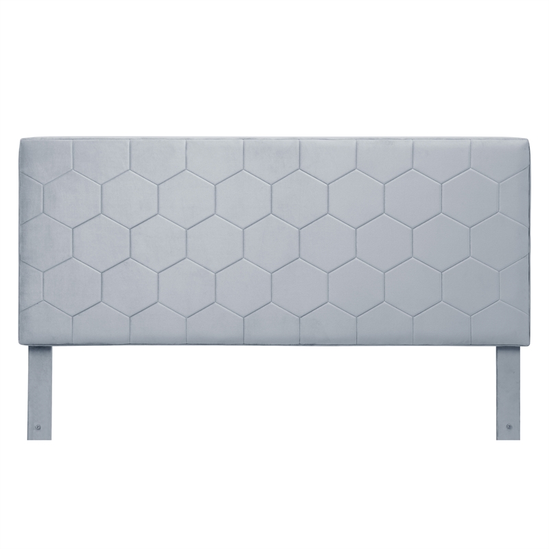 Furniture of America Harper Fabric Full Bed with 2-Drawer in Light Gray