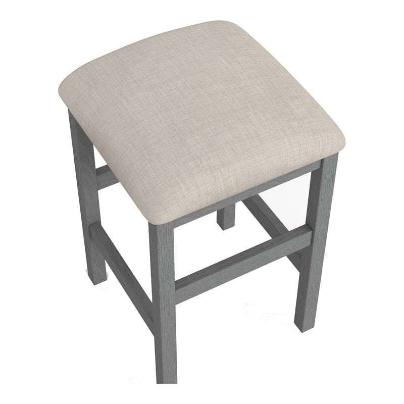 Furniture of America Ficus Wood 5-Piece Nested Counter Dining Table Set in Gray