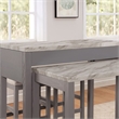 Furniture of America Ficus Wood 5-Piece Nested Counter Dining Table Set in Gray