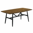 Furniture of America Kapok Solid Wood 5-Piece Dining Table Set in Oak and Black