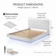 Furniture of America Malva Solid Wood Cal King Bed with LED Light in White