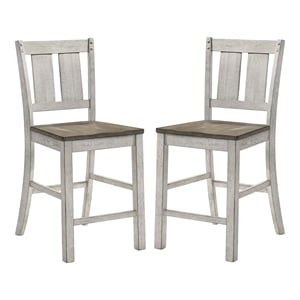 Furniture of America Huntington Wood Counter Chair in Cremini Brown (Set of 2)