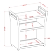 Furniture of America Azur Aluminum 2-Piece Bar Cart and Trash Can in Gray