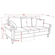 Furniture of America Elm Contemporary Chenille Upholstered Sofa in Blue